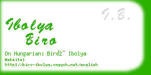 ibolya biro business card